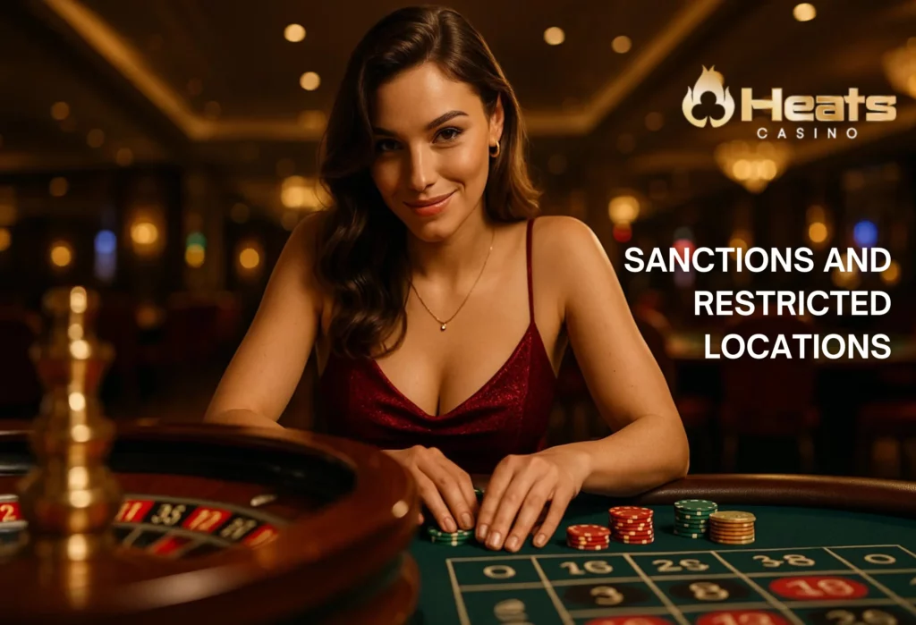 Heat Casino sanctions nad restricted locations.
